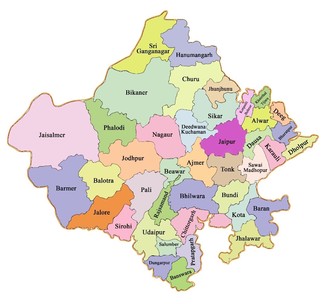 New Rajasthan Map Online