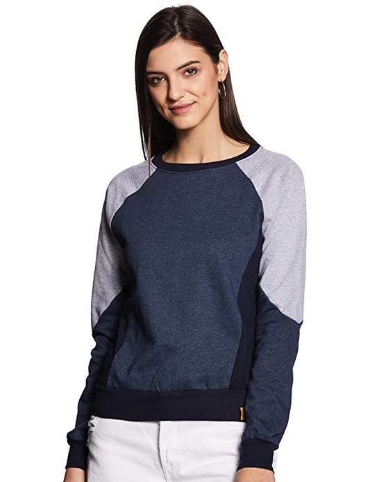 Campus Sutra Denim Women's Cotton Combination Sweatshirt