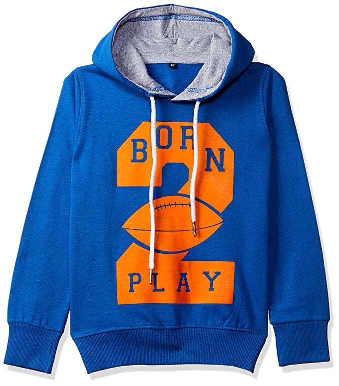 T2F Boys' Chest Printed Hooded Sweatshirt