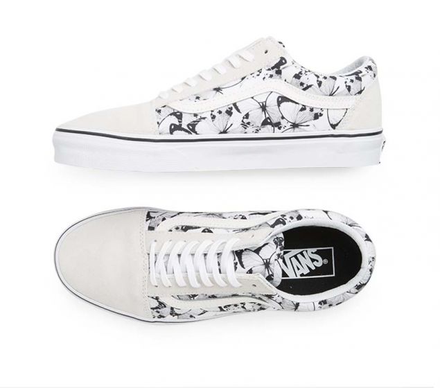 VANS | OLD SKOOL (BUTTERFLY) TRUE WHITE | BLACK-(3827964182626)