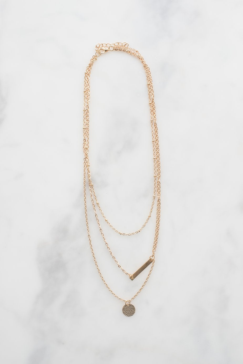 Dainty Gold Necklace-(4371055411298)