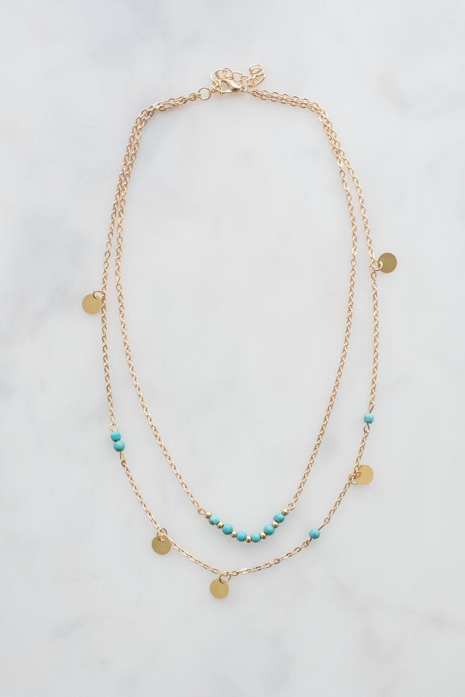 Pretty Gold Necklace-(4371055771746)