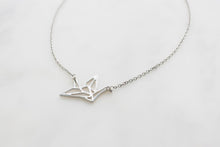 Origami Crane Necklace-(4371055738978)